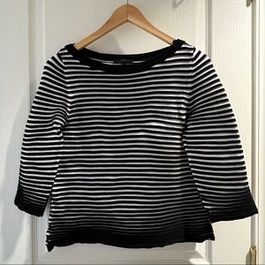 COS Striped Knit Shirt in Navy & White (size XS)